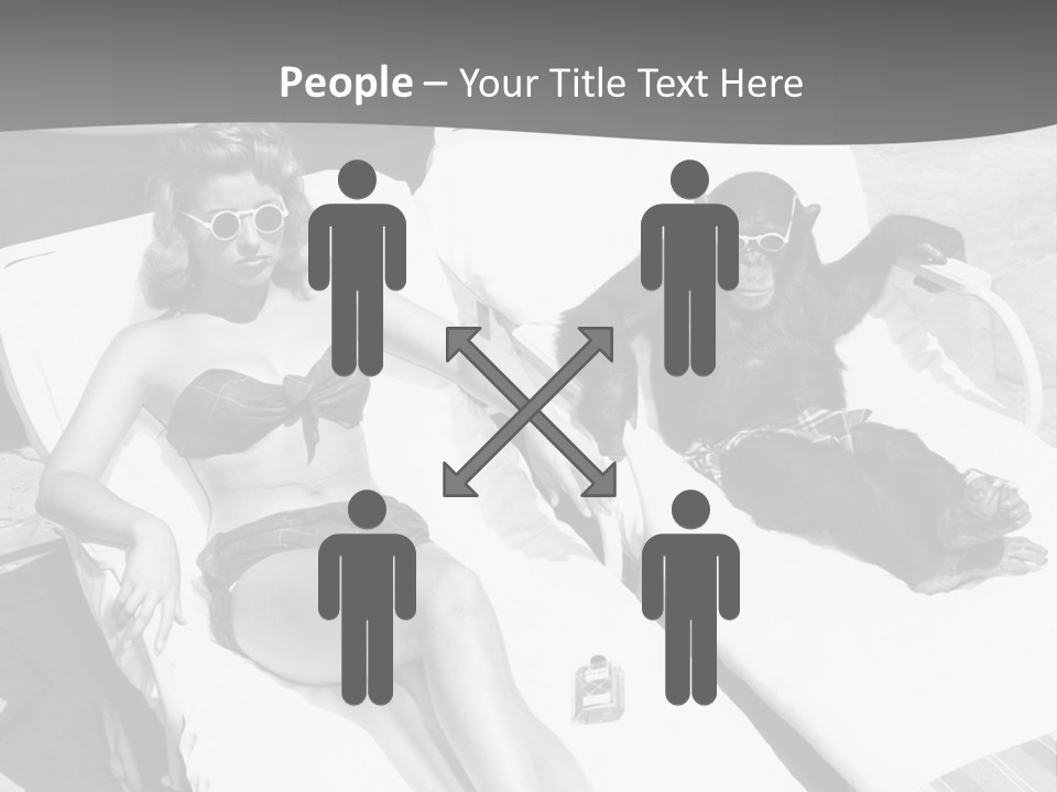 Vacation Sunbathe Sunglasses PowerPoint Template