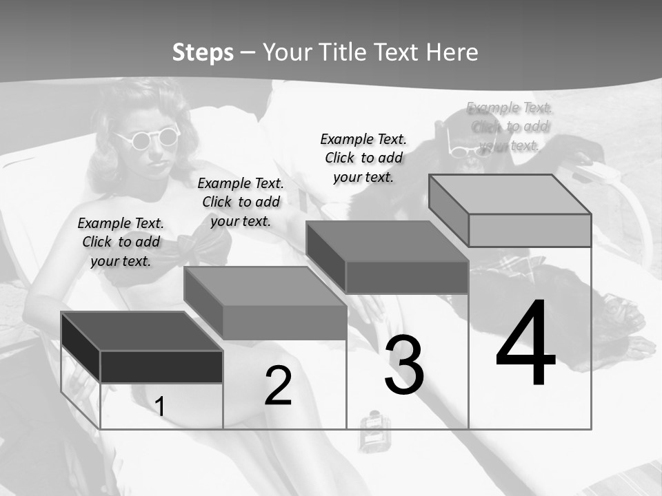 Vacation Sunbathe Sunglasses PowerPoint Template