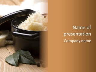 Freshness German Cuisine Sauerkraut PowerPoint Template