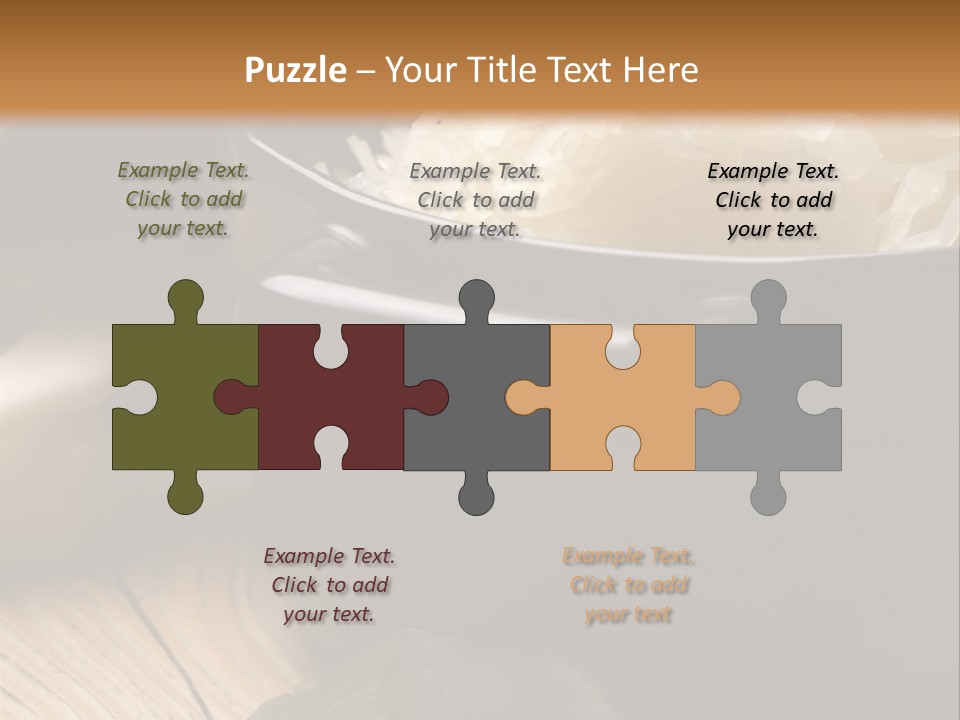 Freshness German Cuisine Sauerkraut PowerPoint Template