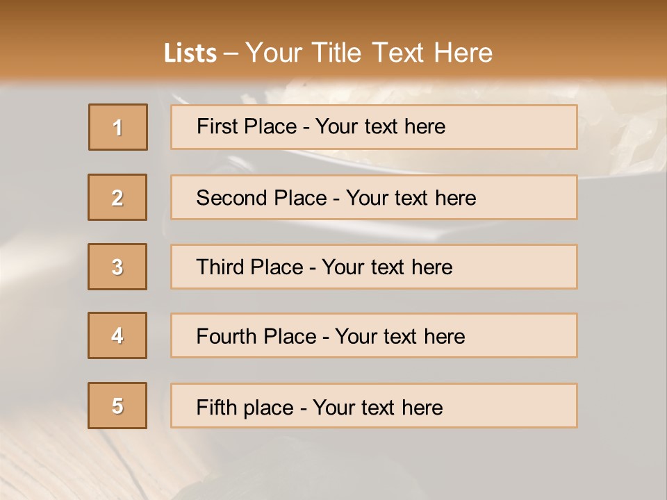 Freshness German Cuisine Sauerkraut PowerPoint Template