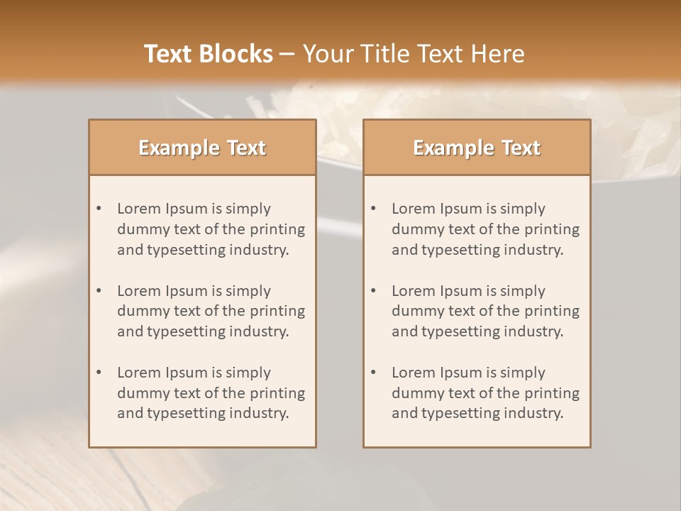 Freshness German Cuisine Sauerkraut PowerPoint Template