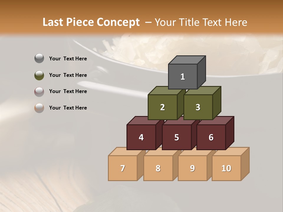 Freshness German Cuisine Sauerkraut PowerPoint Template