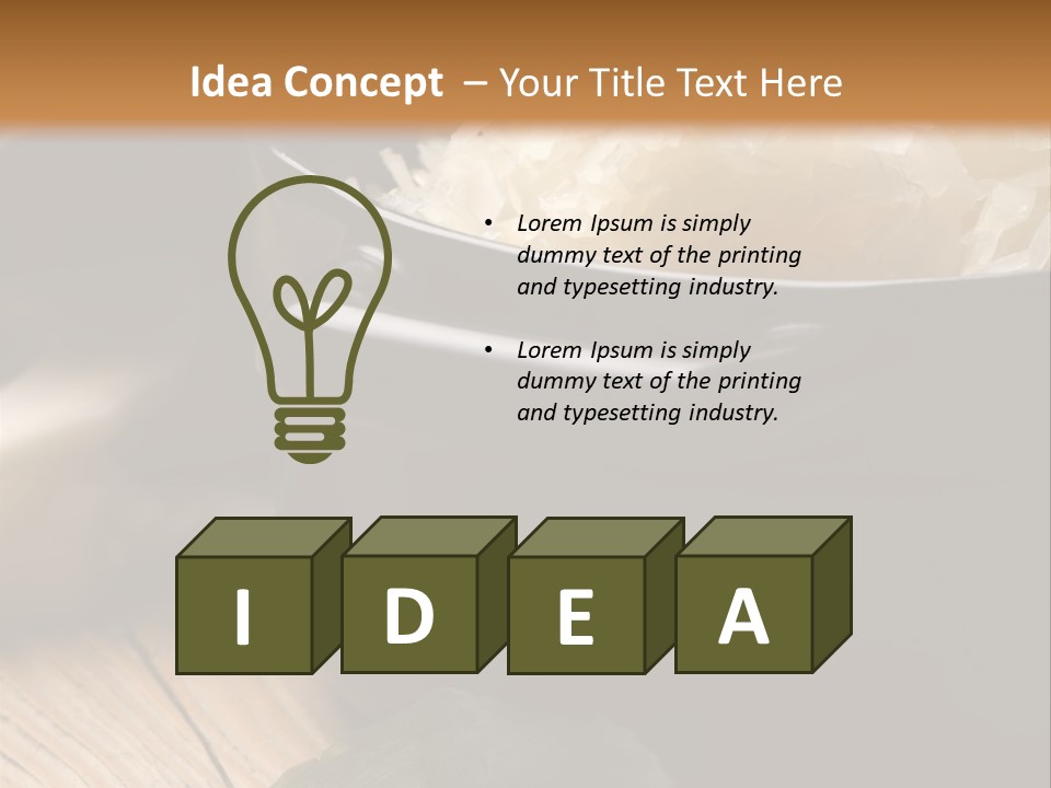 Freshness German Cuisine Sauerkraut PowerPoint Template