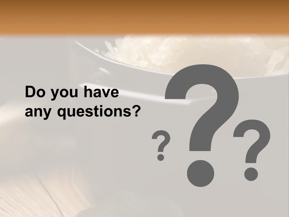 Freshness German Cuisine Sauerkraut PowerPoint Template