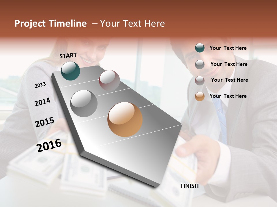 Manager Working Banking PowerPoint Template