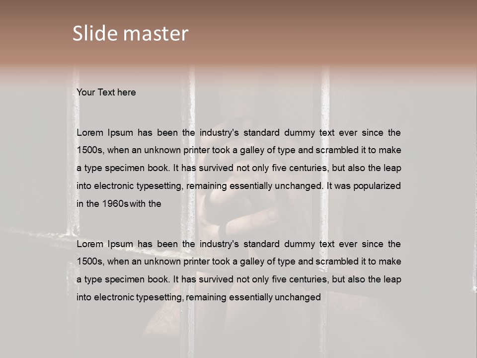 Incarcerated Row Space PowerPoint Template