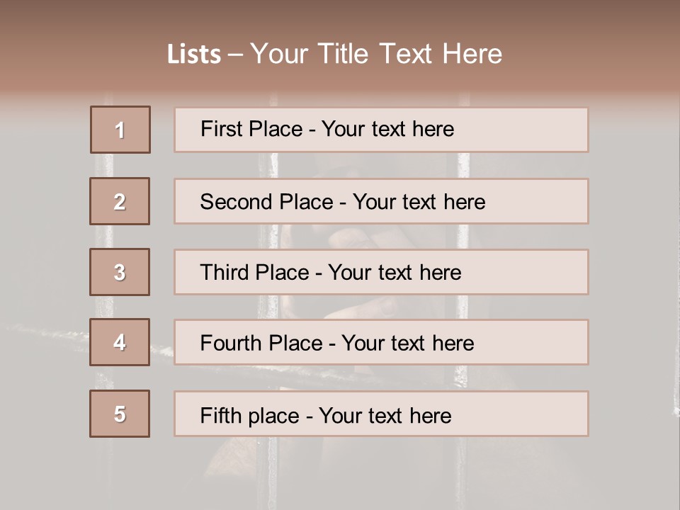 Incarcerated Row Space PowerPoint Template