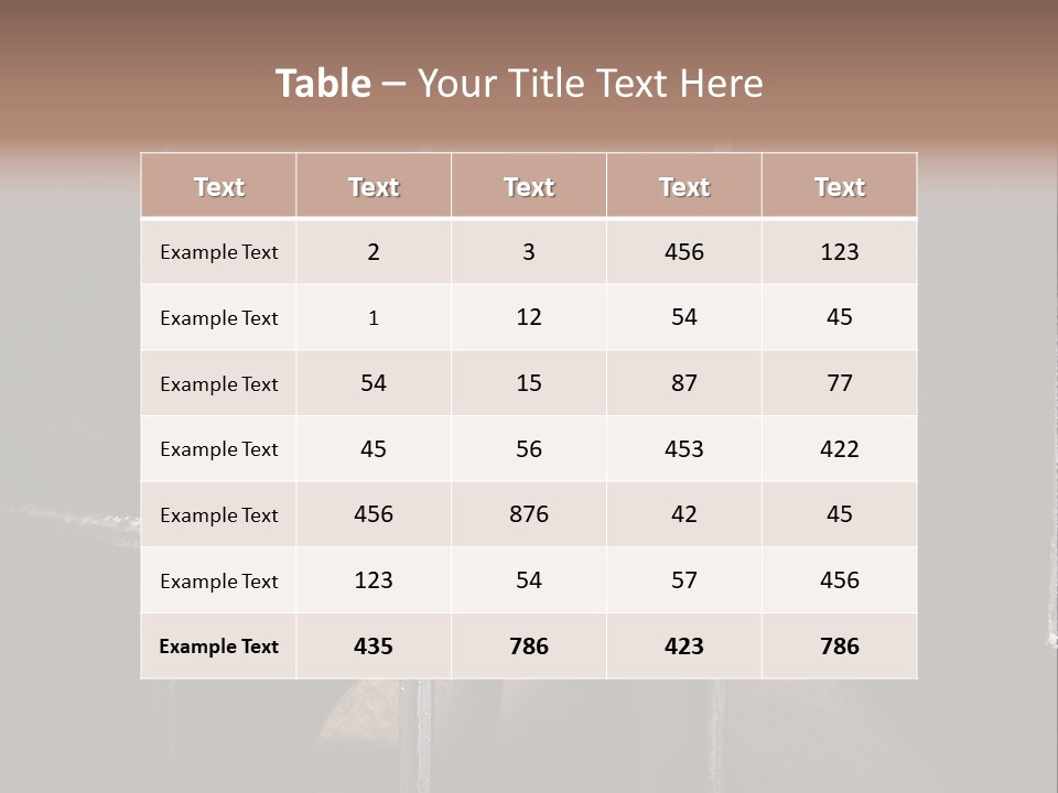 Incarcerated Row Space PowerPoint Template