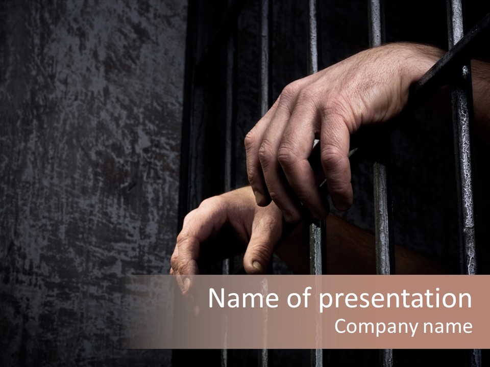 Prisoner Lock Depression PowerPoint Template