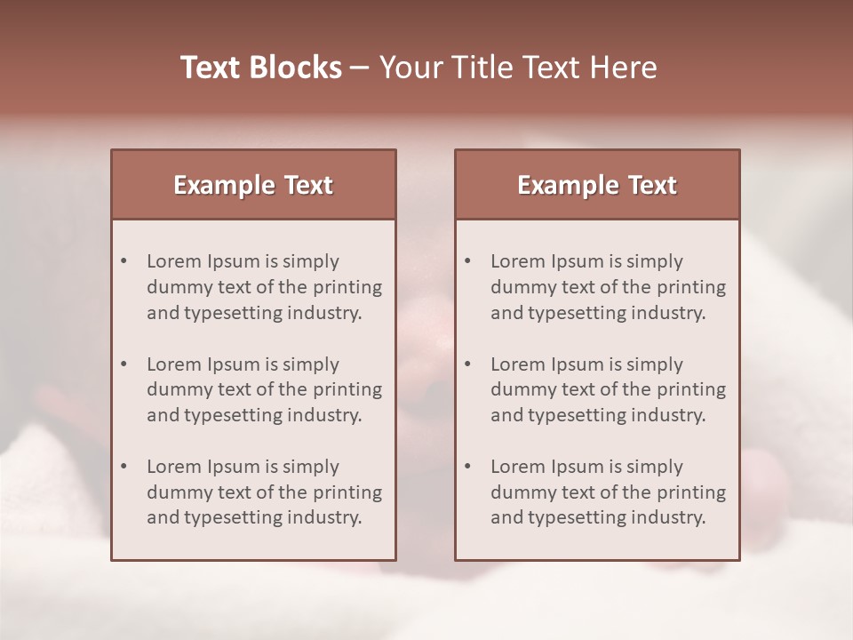 Family Fingernails Close Up PowerPoint Template