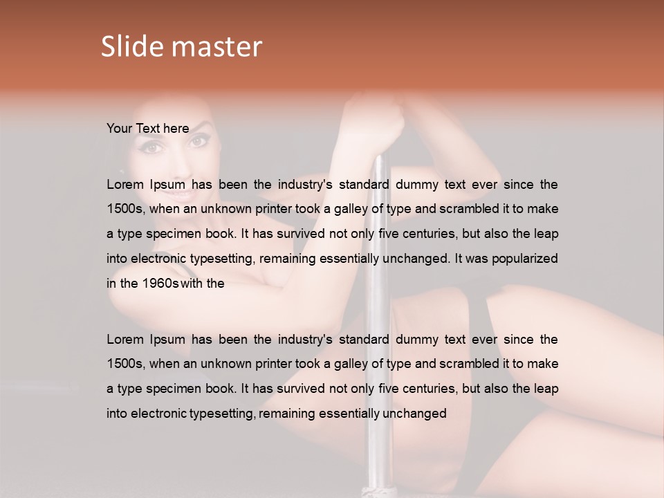 Tempting Seduce Woman PowerPoint Template