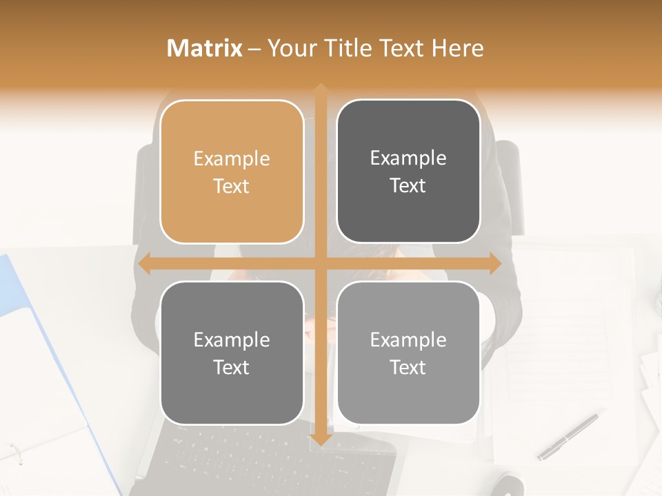 Laptop Caucasian Professional PowerPoint Template