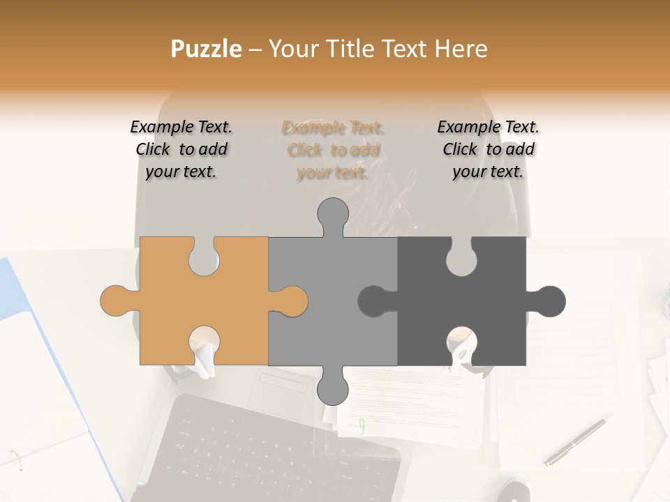 Laptop Caucasian Professional PowerPoint Template