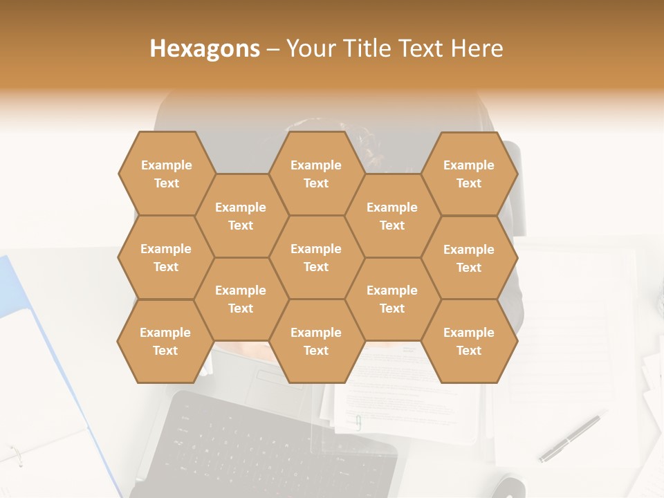 Laptop Caucasian Professional PowerPoint Template