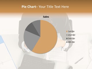 Laptop Caucasian Professional PowerPoint Template