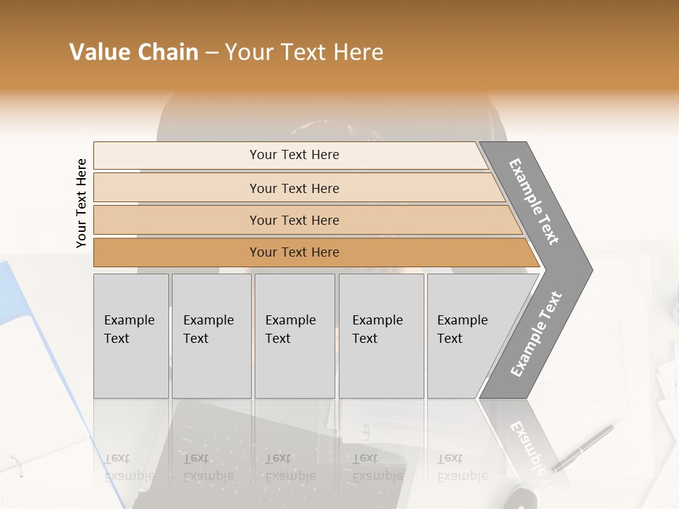 Laptop Caucasian Professional PowerPoint Template