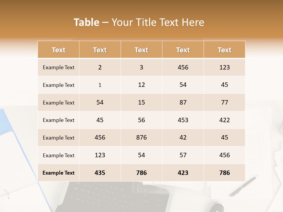 Laptop Caucasian Professional PowerPoint Template