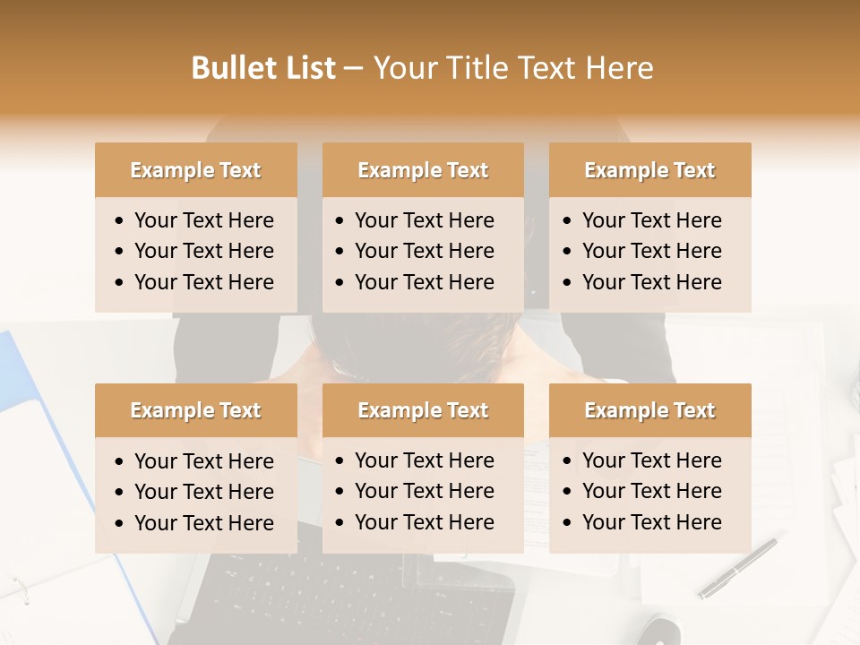 Laptop Caucasian Professional PowerPoint Template