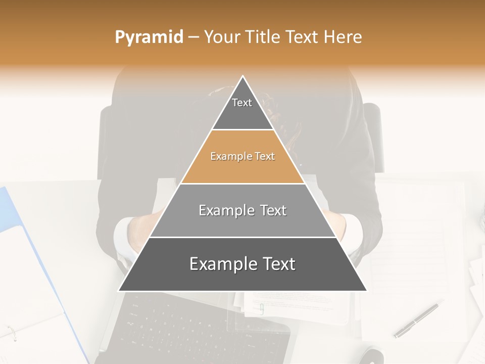 Laptop Caucasian Professional PowerPoint Template