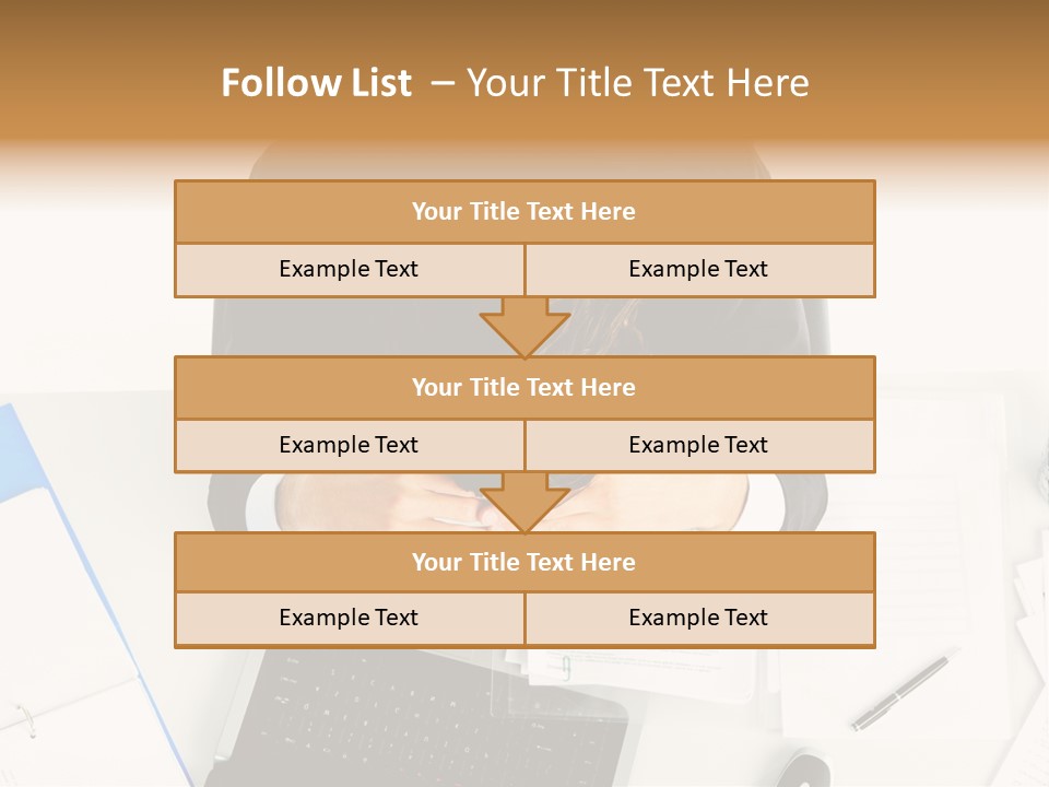 Laptop Caucasian Professional PowerPoint Template