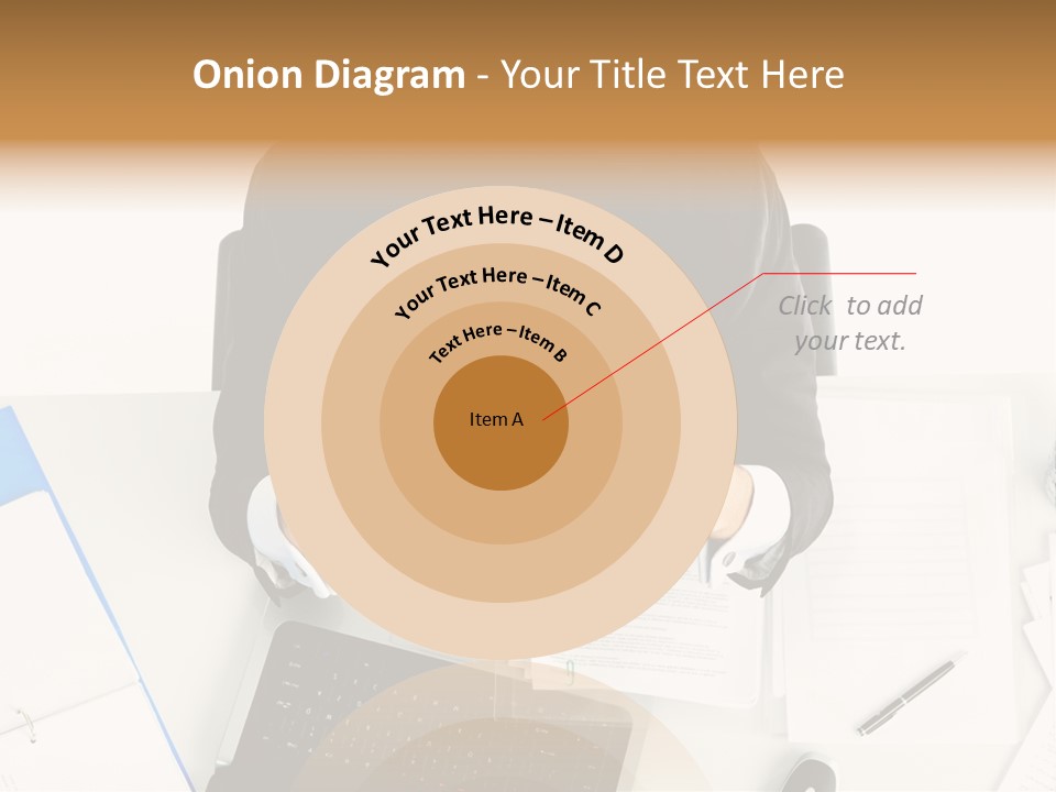 Laptop Caucasian Professional PowerPoint Template