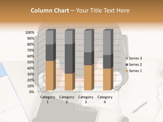 Laptop Caucasian Professional PowerPoint Template