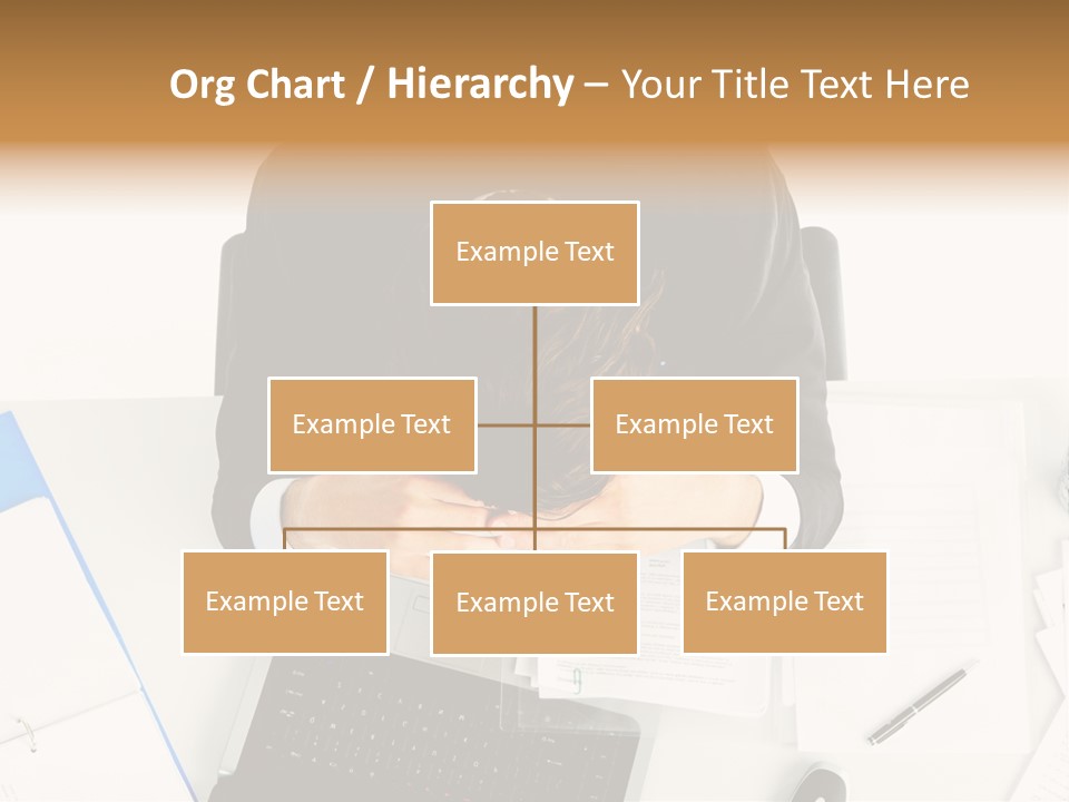 Laptop Caucasian Professional PowerPoint Template