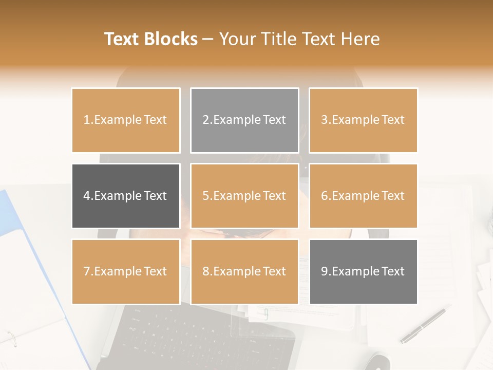 Laptop Caucasian Professional PowerPoint Template
