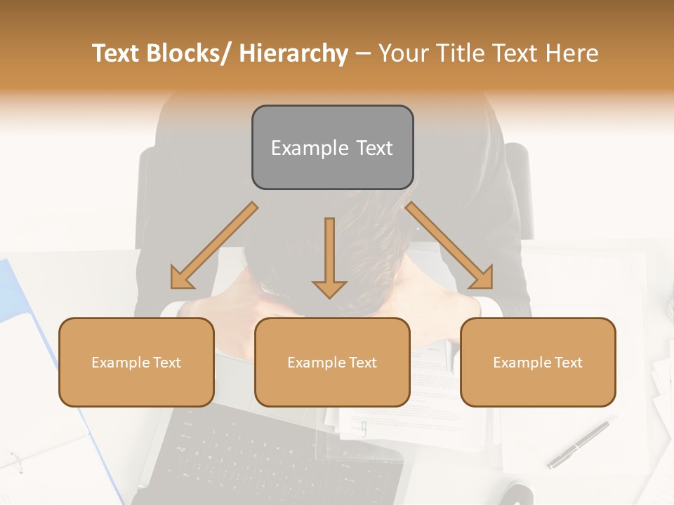 Laptop Caucasian Professional PowerPoint Template