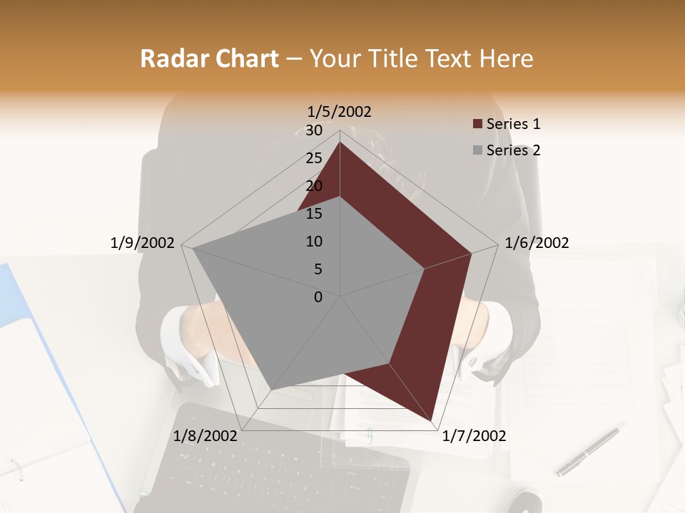 Laptop Caucasian Professional PowerPoint Template
