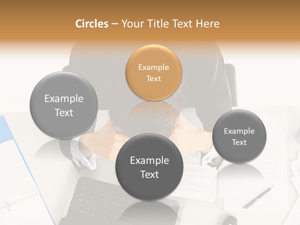 Laptop Caucasian Professional PowerPoint Template