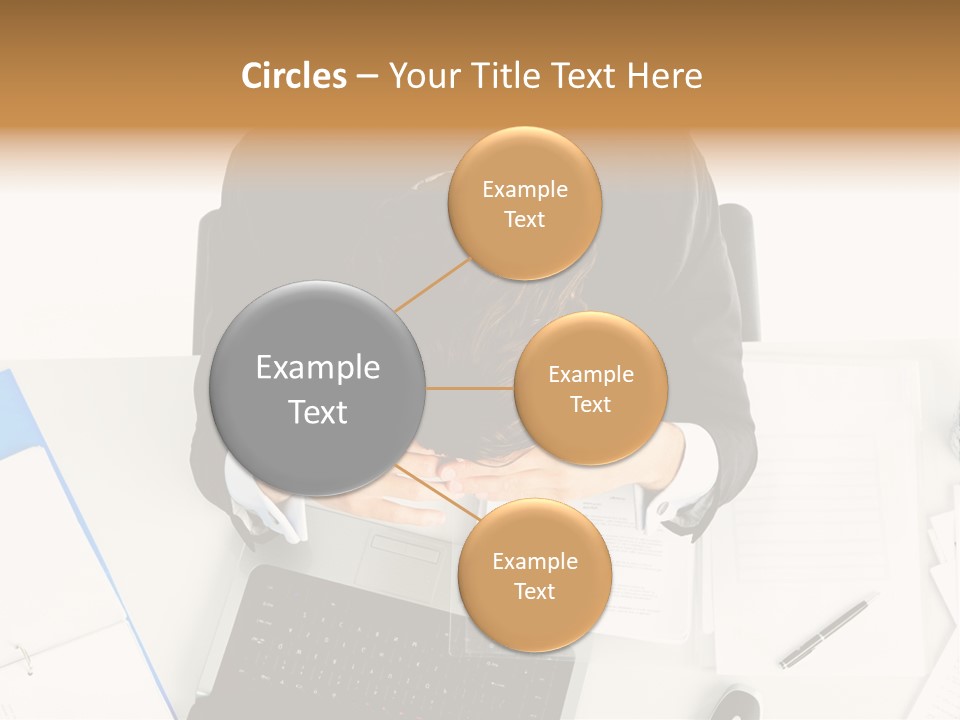 Laptop Caucasian Professional PowerPoint Template