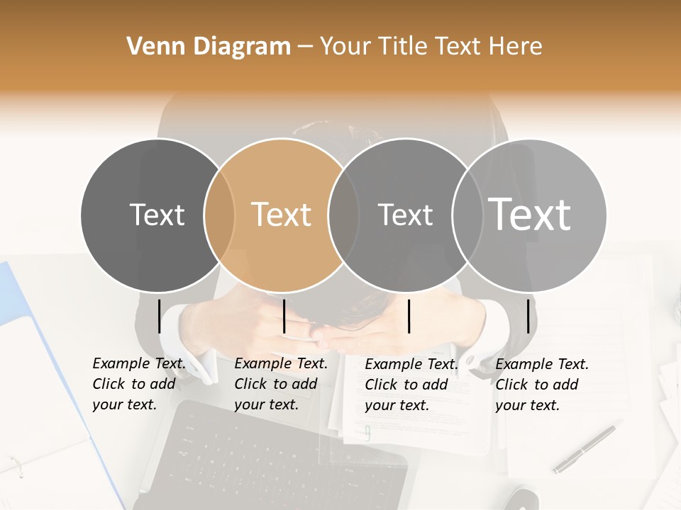 Laptop Caucasian Professional PowerPoint Template