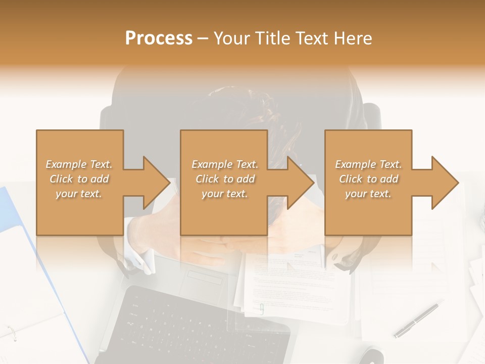 Laptop Caucasian Professional PowerPoint Template