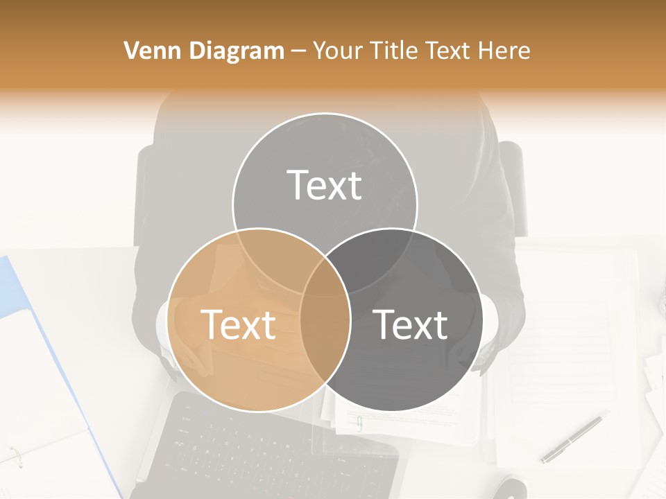 Laptop Caucasian Professional PowerPoint Template