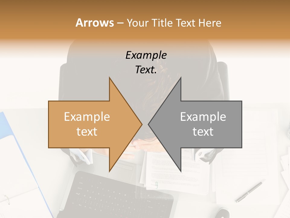 Laptop Caucasian Professional PowerPoint Template