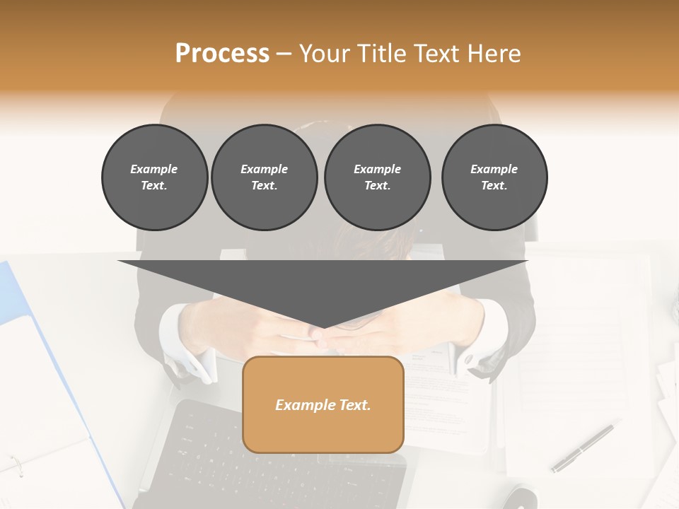 Laptop Caucasian Professional PowerPoint Template