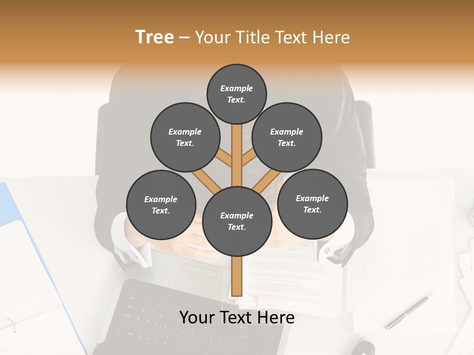 Laptop Caucasian Professional PowerPoint Template