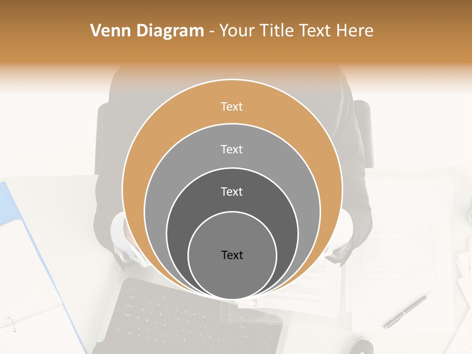Laptop Caucasian Professional PowerPoint Template