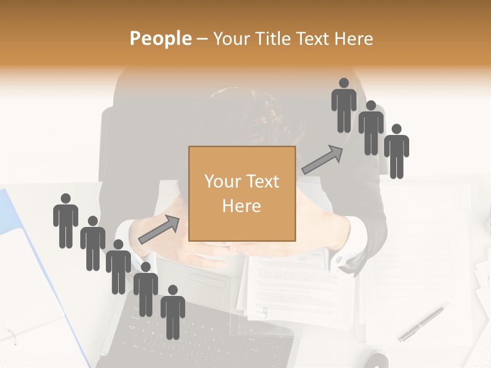 Laptop Caucasian Professional PowerPoint Template