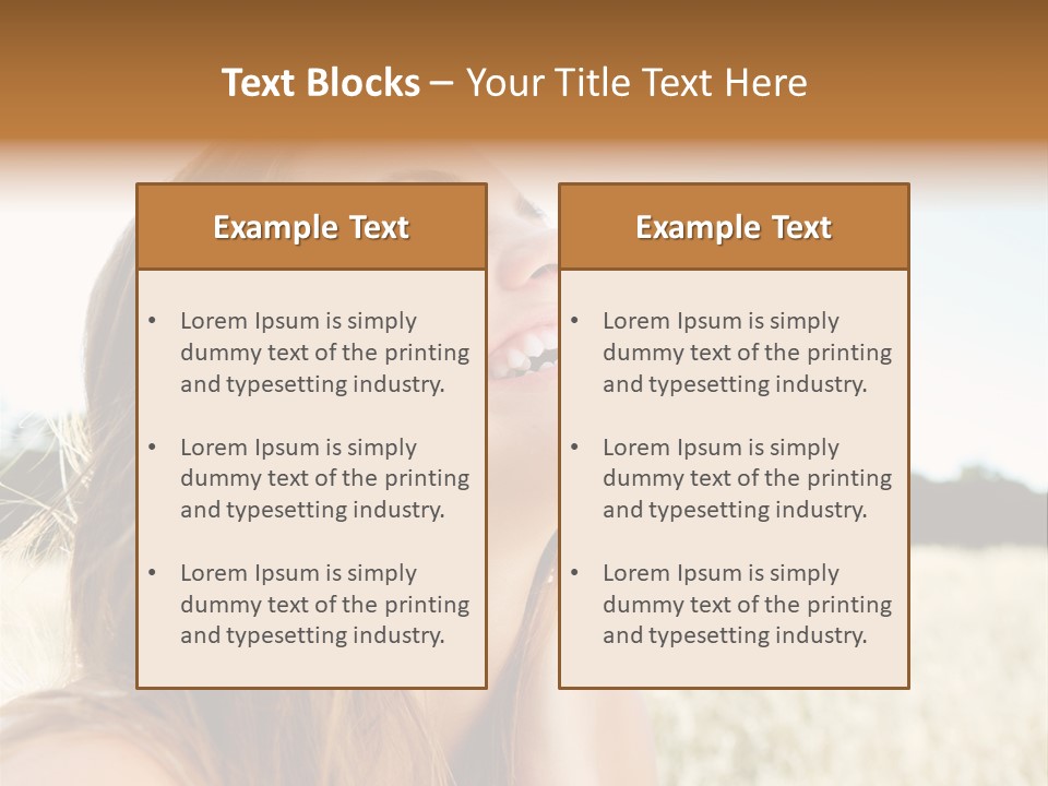 Smile Portrait Gorgeous PowerPoint Template