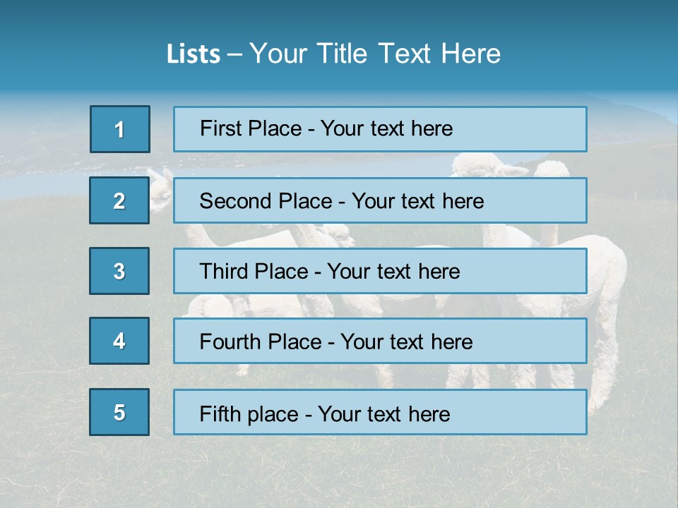 South Farming Lama PowerPoint Template