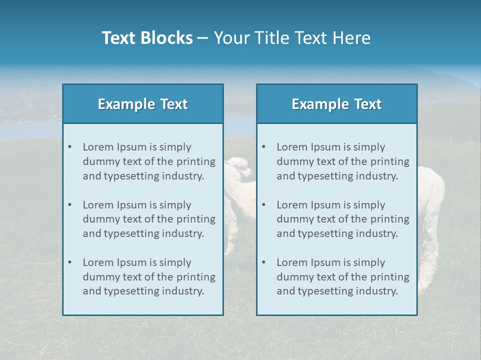 South Farming Lama PowerPoint Template