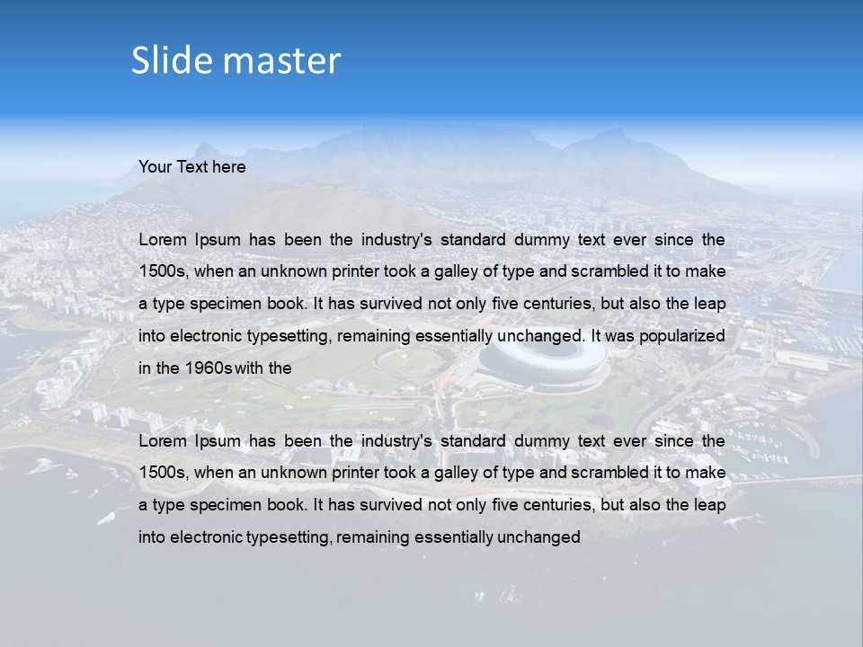 Tourist Attraction Province Table Mountain PowerPoint Template