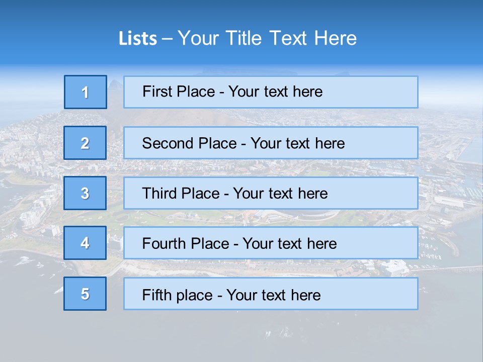 Tourist Attraction Province Table Mountain PowerPoint Template