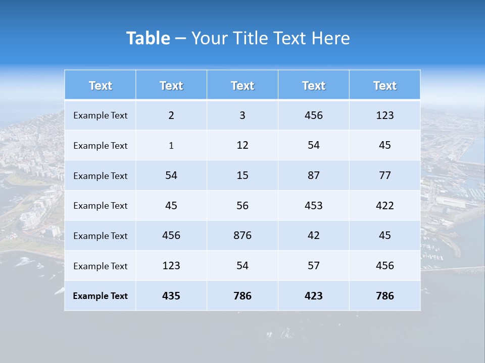 Tourist Attraction Province Table Mountain PowerPoint Template