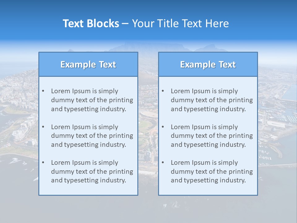 Tourist Attraction Province Table Mountain PowerPoint Template