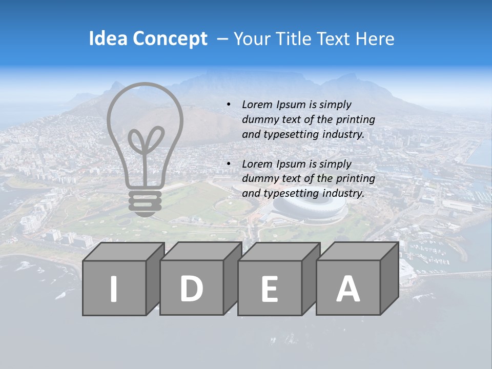 Tourist Attraction Province Table Mountain PowerPoint Template