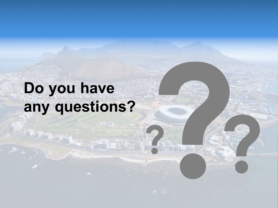 Tourist Attraction Province Table Mountain PowerPoint Template